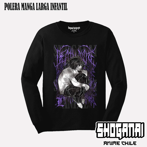 DN05 L - DEATH NOTE - INFANTIL (Polera o Polerón) 3