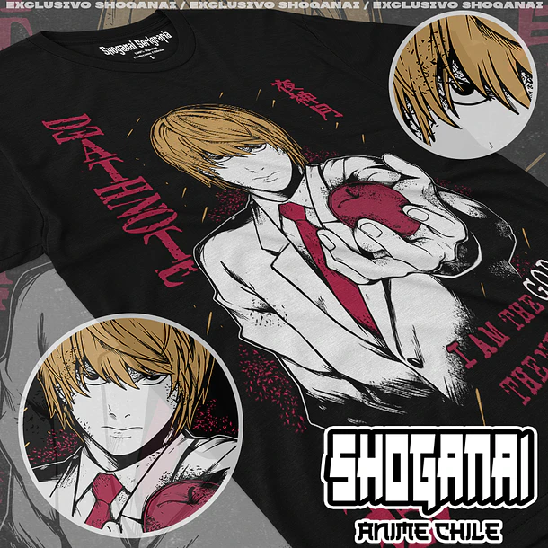 DN06 Light Yagami / Kira - DEATH NOTE - ADULTO (Polera o Polerón) 1