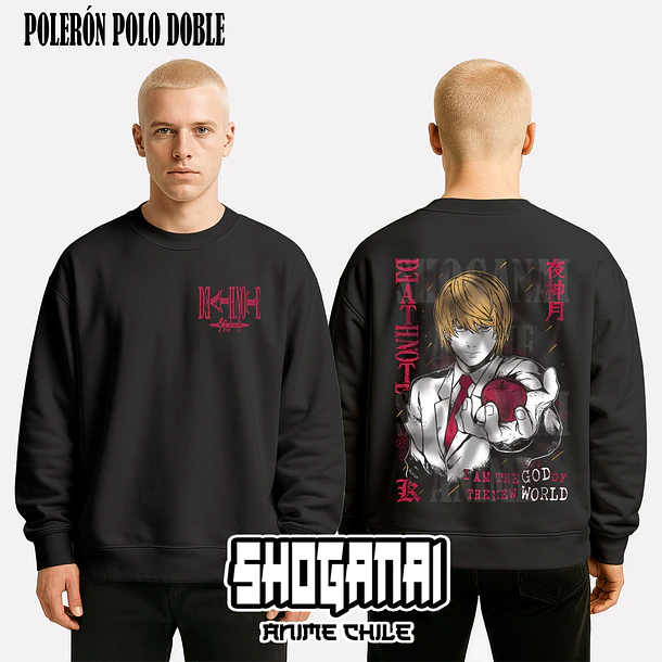 DN06 Light Yagami / Kira - DEATH NOTE - ADULTO (Polera o Polerón) 7