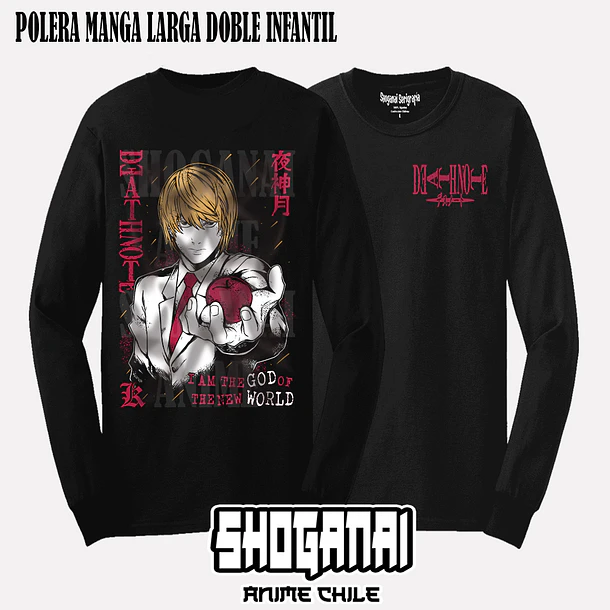 DN06 Light Yagami / Kira - DEATH NOTE - INFANTIL (Polera o Polerón) 4