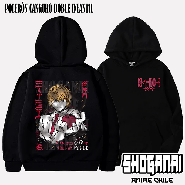 DN06 Light Yagami / Kira - DEATH NOTE - INFANTIL (Polera o Polerón) 5