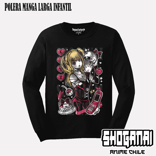 DN07 Misa Amane - DEATH NOTE - INFANTIL (Polera o Polerón) 4