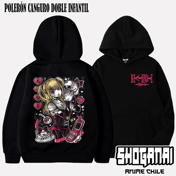 DN07 Misa Amane - DEATH NOTE - INFANTIL (Polera o Polerón) 6