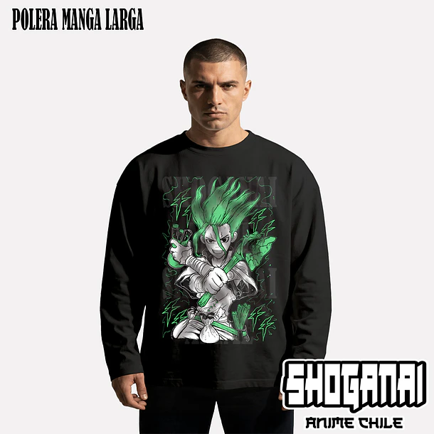 DRS01 Senku Ishigami - DR. STONE - ADULTO (Polera o Polerón) 3