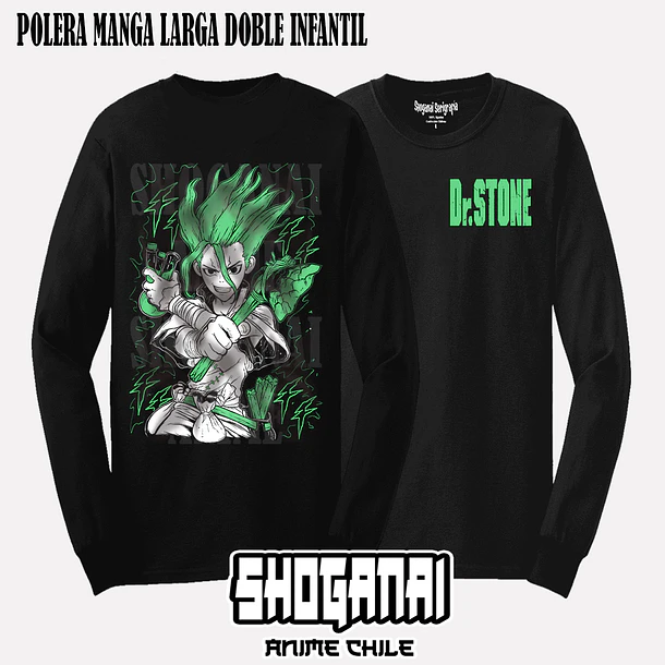 DRS01 Senku Ishigami - DR. STONE - INFANTIL (Polera o Polerón) 4