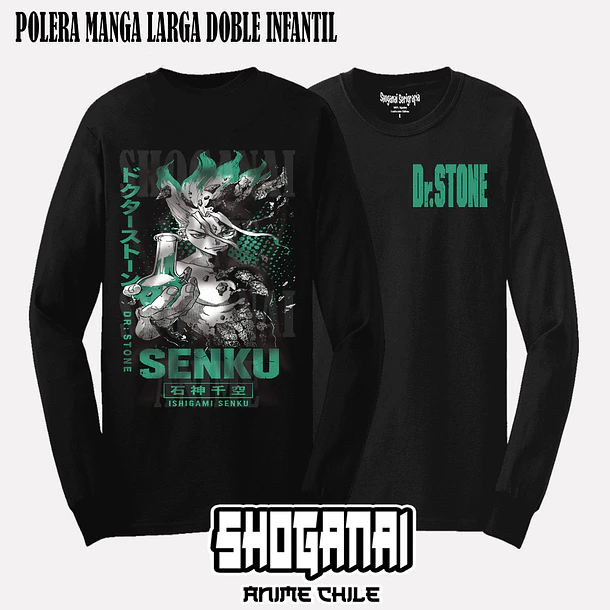 DRS08 Senku Ishigami - DR. STONE - INFANTIL (Polera o Polerón) 5