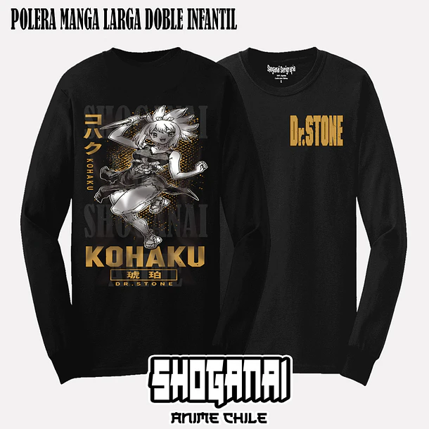 DRS10 Kohaku - DR. STONE - INFANTIL (Polera o Polerón) 5