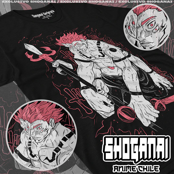 JJK26 Ryomen Sukuna - JUJUTSU KAISEN - ADULTO (Polera o Polerón) 1