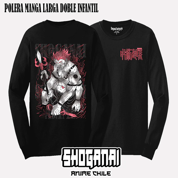 JJK26 Ryomen Sukuna - JUJUTSU KAISEN - INFANTIL (Polera o Polerón) 4