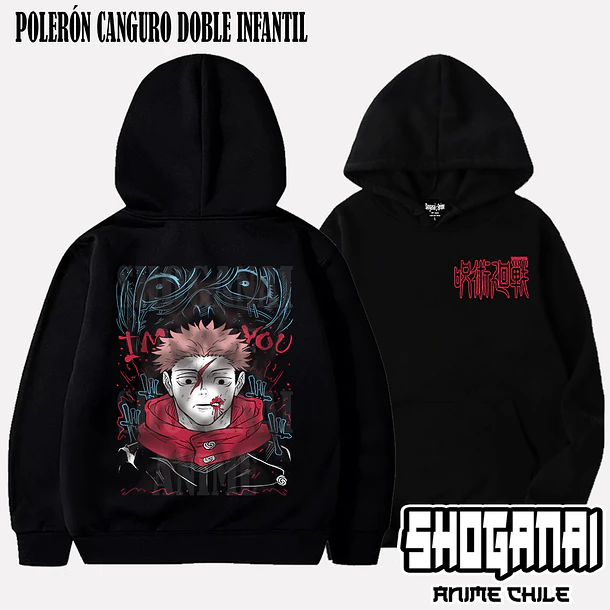 JJK32 Itadori X Mahito - JUJUTSU KAISEN - INFANTIL (Polera o Polerón) 5