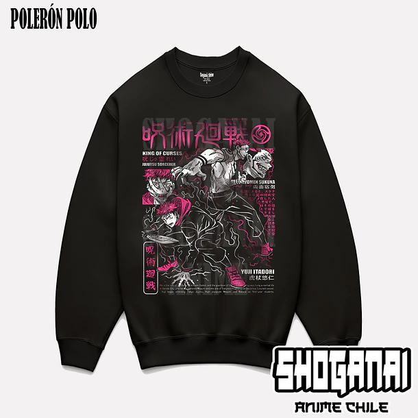 JJK34 Itadori X Sukuna - JUJUTSU KAISEN - ADULTO (Polera o Polerón) 7