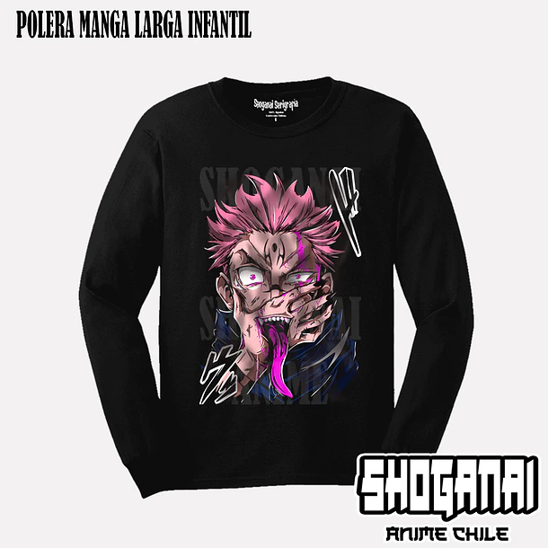 JJK40 Ryomen Sukuna - JUJUTSU KAISEN - INFANTIL (Polera o Polerón) 3