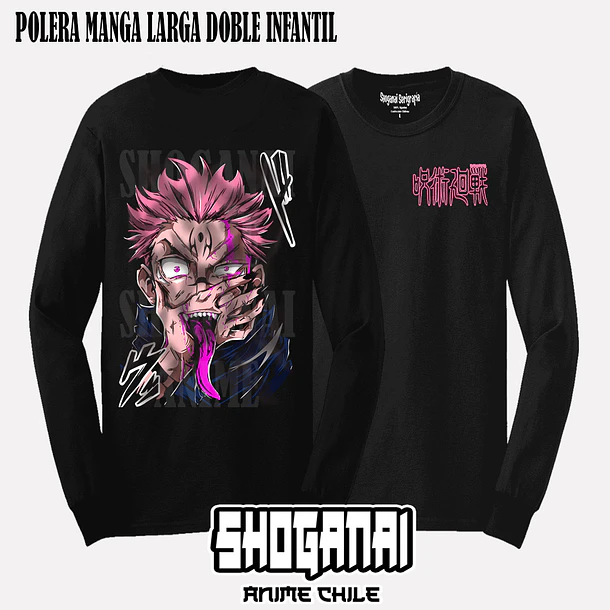 JJK40 Ryomen Sukuna - JUJUTSU KAISEN - INFANTIL (Polera o Polerón) 4