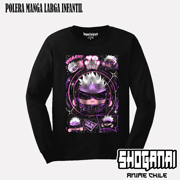 JJK47 Satoru Gojo Kirby - JUJUTSU KAISEN - INFANTIL (Polera o Polerón) 4