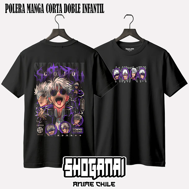 JJK48 Satoru Gojo - JUJUTSU KAISEN - INFANTIL (Polera o Polerón) 3