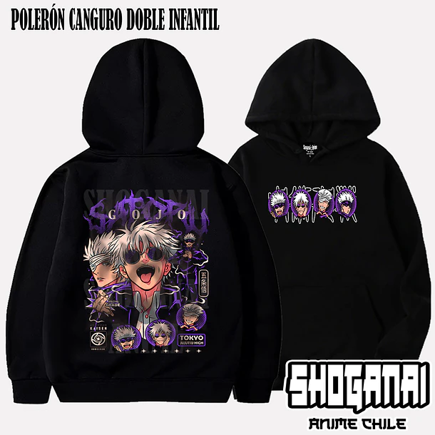 JJK48 Satoru Gojo - JUJUTSU KAISEN - INFANTIL (Polera o Polerón) 6