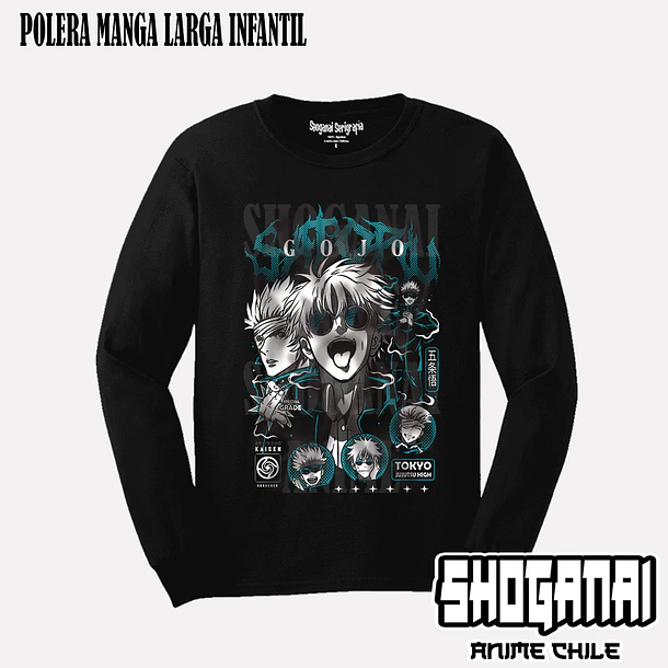 JJK48 OP2 Satoru Gojo - JUJUTSU KAISEN - INFANTIL (Polera o Polerón) 3