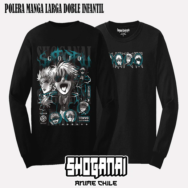 JJK48 OP2 Satoru Gojo - JUJUTSU KAISEN - INFANTIL (Polera o Polerón) 4
