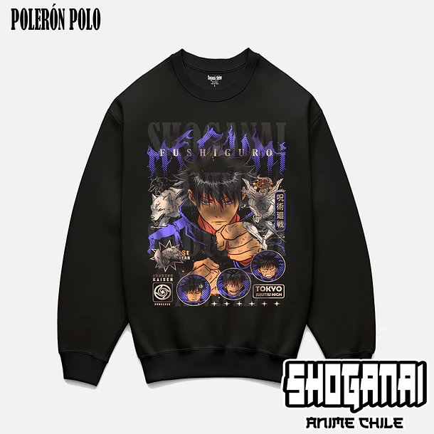 JJK51 Megumi Fushiguro - JUJUTSU KAISEN - ADULTO (Polera o Polerón) 7