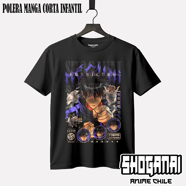 JJK51 Megumi Fushiguro - JUJUTSU KAISEN - INFANTIL (Polera o Polerón) 1
