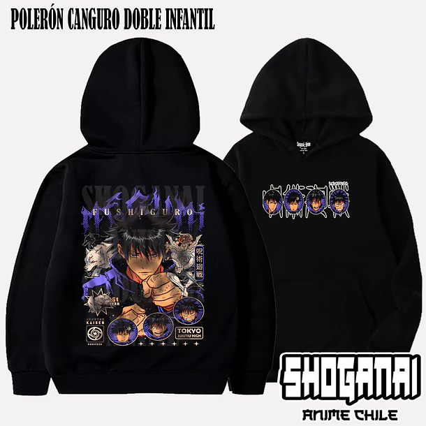 JJK51 Megumi Fushiguro - JUJUTSU KAISEN - INFANTIL (Polera o Polerón) 6