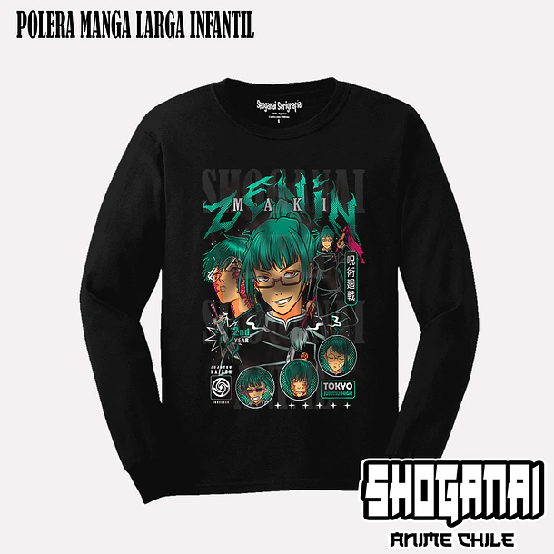 JJK54 Maki Zenin - JUJUTSU KAISEN - INFANTIL (Polera o Polerón) 4