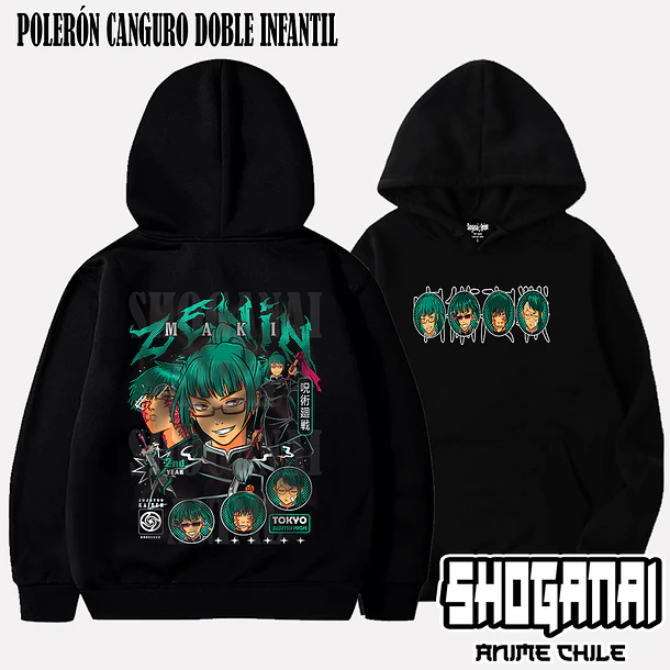 JJK54 Maki Zenin - JUJUTSU KAISEN - INFANTIL (Polera o Polerón) 6