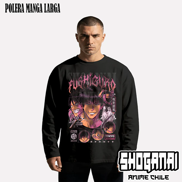 JJK55 Toji Fushiguro - JUJUTSU KAISEN - ADULTO (Polera o Polerón) 4