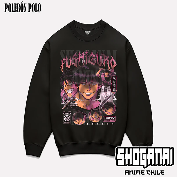 JJK55 Toji Fushiguro - JUJUTSU KAISEN - ADULTO (Polera o Polerón) 7