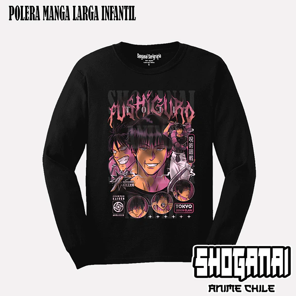 JJK55 Toji Fushiguro - JUJUTSU KAISEN - INFANTIL (Polera o Polerón) 4