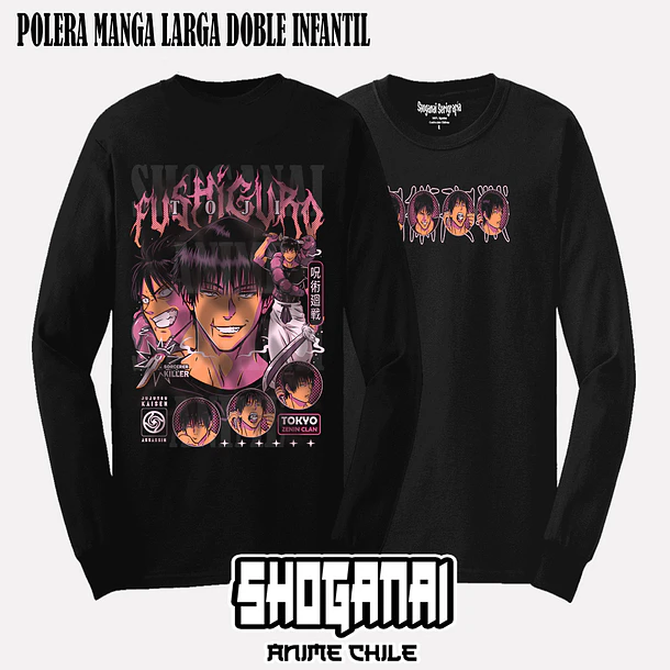 JJK55 Toji Fushiguro - JUJUTSU KAISEN - INFANTIL (Polera o Polerón) 5