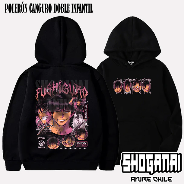 JJK55 Toji Fushiguro - JUJUTSU KAISEN - INFANTIL (Polera o Polerón) 6