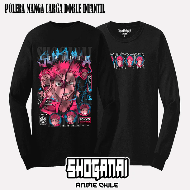 JJK56 Itadori X Sukuna - JUJUTSU KAISEN - INFANTIL (Polera o Polerón) 5