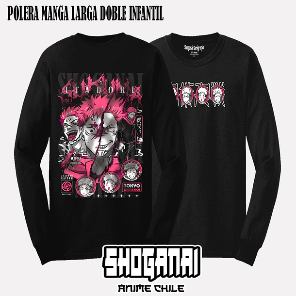 JJK56 OP2 Itadori X Sukuna - JUJUTSU KAISEN - INFANTIL (Polera o Polerón) 4