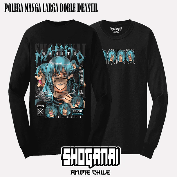 JJK57 Mahito - JUJUTSU KAISEN - INFANTIL (Polera o Polerón) 5