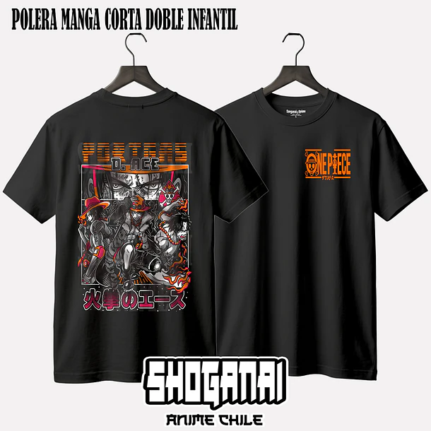 OP23 Portgas D. Ace - ONE PIECE - INFANTIL (Polera o Polerón) 3