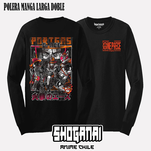 OP23 OP2 Portgas D. Ace - ONE PIECE - ADULTO (Polera o Polerón) 4