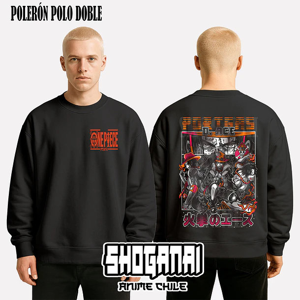 OP23 OP2 Portgas D. Ace - ONE PIECE - ADULTO (Polera o Polerón) 7