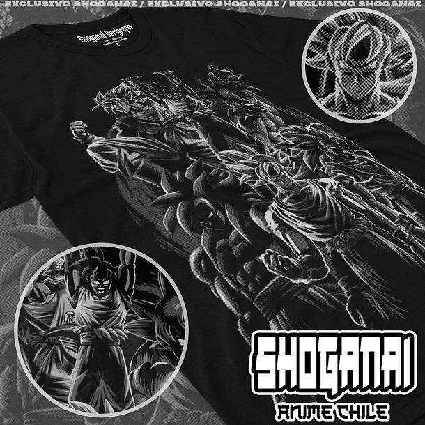 DB02 Goku Fases - DRAGON BALL - ADULTO (Polera o Polerón) 1