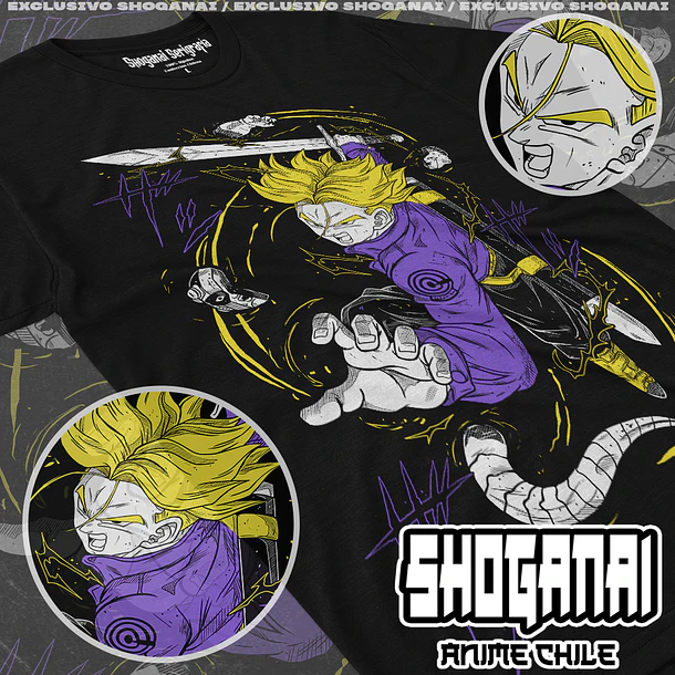 DB03 Trunks del Futuro - DRAGON BALL - ADULTO (Polera o Polerón) 1