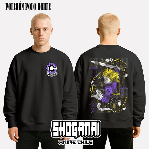 DB03 Trunks del Futuro - DRAGON BALL - ADULTO (Polera o Polerón) 7
