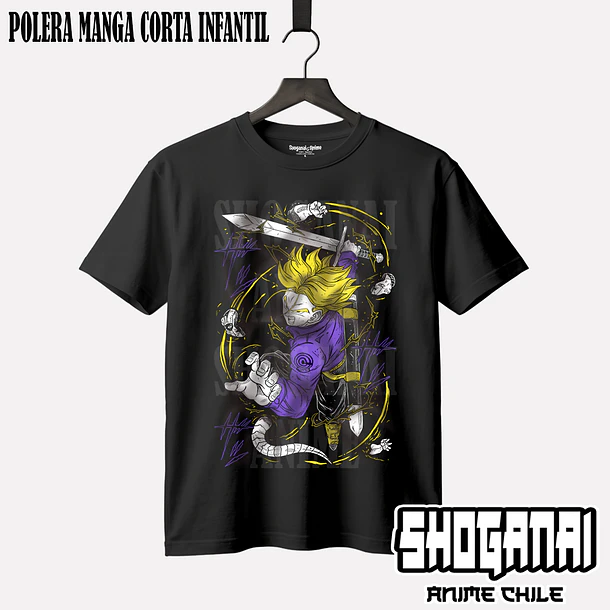 DB03 Trunks del Futuro - DRAGON BALL - INFANTIL (Polera o Polerón) 1