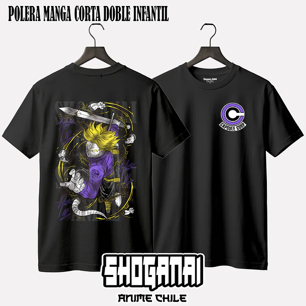 DB03 Trunks del Futuro - DRAGON BALL - INFANTIL (Polera o Polerón) 2