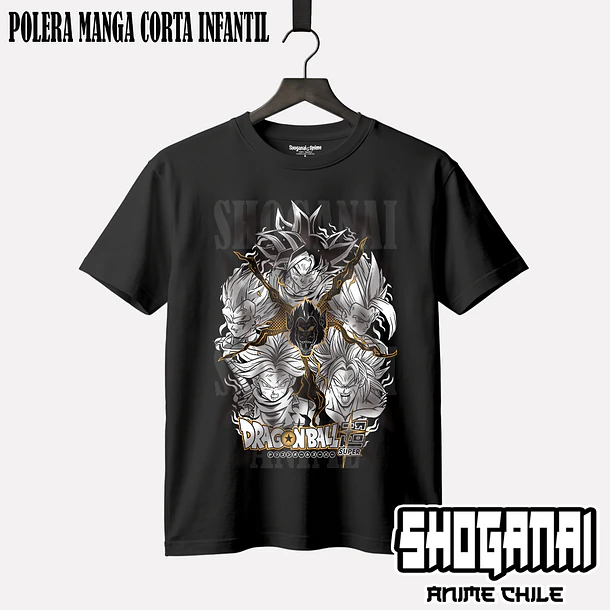 DB04 Saiyajins - DRAGON BALL - INFANTIL (Polera o Polerón) 1