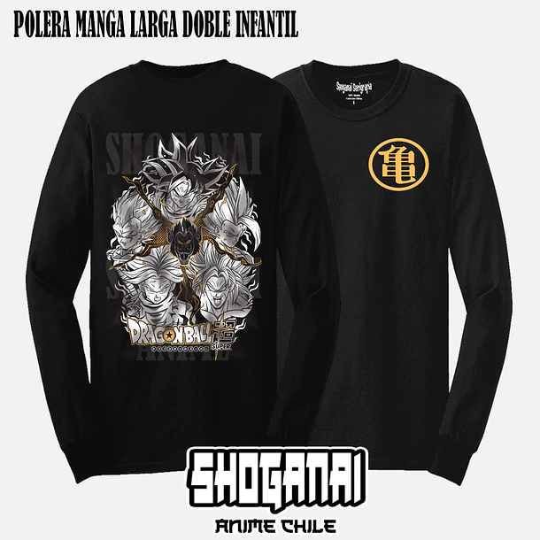 DB04 Saiyajins - DRAGON BALL - INFANTIL (Polera o Polerón) 4