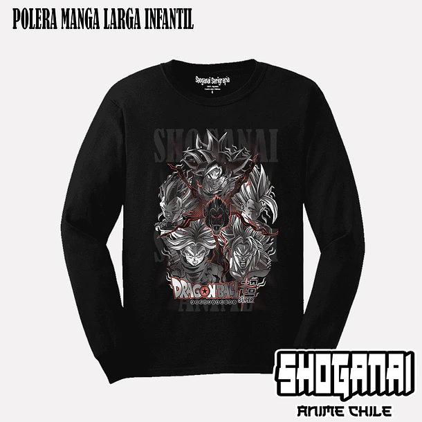 DB04 OP2 Saiyajins - DRAGON BALL - INFANTIL (Polera o Polerón) 3