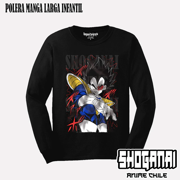 DB05 Vegeta - DRAGON BALL - INFANTIL (Polera o Polerón) 3