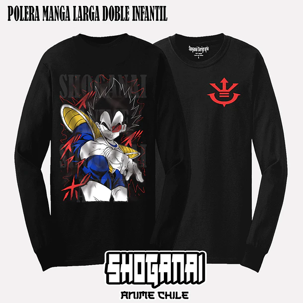 DB05 Vegeta - DRAGON BALL - INFANTIL (Polera o Polerón) 4