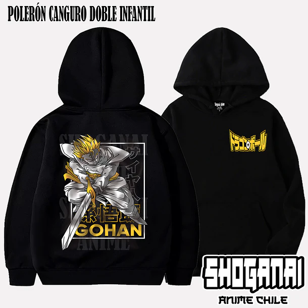 DB08 Gohan - DRAGON BALL - INFANTIL (Polera o Polerón) 6