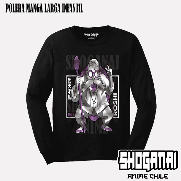 DB11 Maestro Roshi - DRAGON BALL - INFANTIL (Polera o Polerón) 3